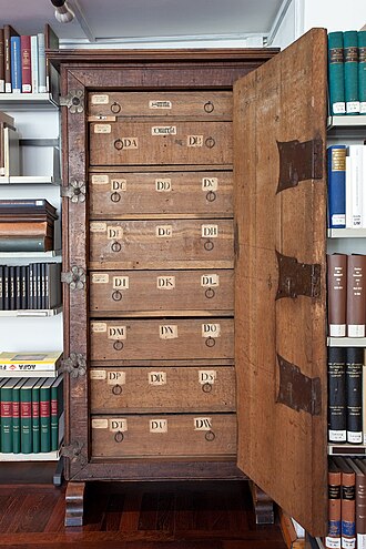 cabinet of records at state archive in bremen