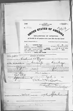 Naturalization record