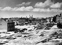 Image of Belarusian capital Minsk during the World War II