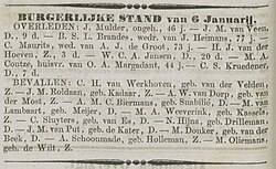 Death notice of Marie Amalie Contze, 1854