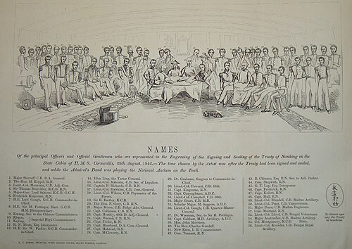 Key of the figures on File:The Signing of the Treaty of Nanking