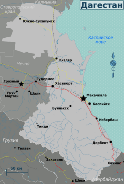Image of the Dagestan map