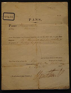 National Museum of Australia - Joy of Museums - Convict Leave Pass