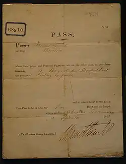 National Museum of Australia - Joy of Museums - Convict Leave Pass