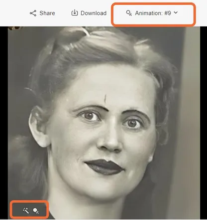 Best animation version is chosen for your ancestor's image