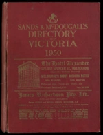 Cover of the Sand & McDougall Directory for Victoria in 1950