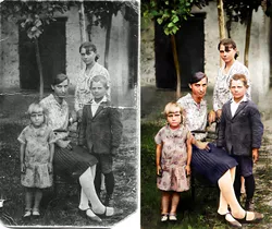 Repairing & colorizing an old photo