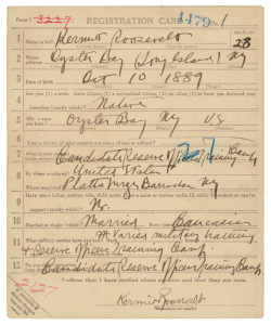 Draft registration card