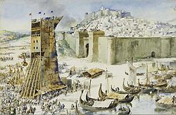 The Conquest of Lisbon (1147) by Alfredo Roque Gameiro (1917)