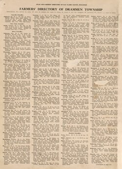 Page of the Atlas and farmers' directory of Eau Claire County, Wisconsin, 1931