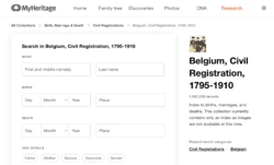 Belgium, Civil Registration, 1795-1910