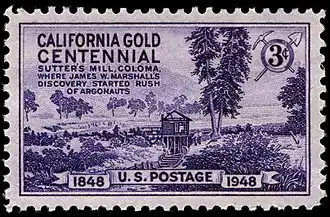 California Gold Rush 1948 US Postage Stamp