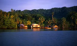 Traditional house in Solomon Islands