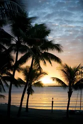 tropical fiji sunset