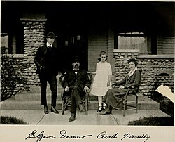 Picture of Elzeor De Mers and his family on "Montana, its story and biography; a history of aboriginal and territorial Montana and three decades of statehood, under the editorial supervision of Tom Stout "
