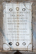 Tombstone Gran Capitan Monastery San Hieronimo, Granada, Andalusia, Spain