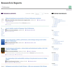 Search Results for "Schlossman" in Research & Reports