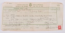 marriage certificate
