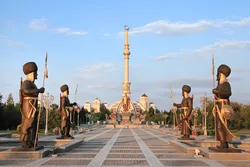 Independence Monument in Ashkhabad, Turkmenistan
