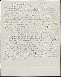 Copy of petition to regarding goldsmith's land in Maine.