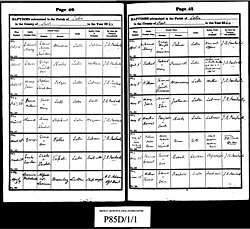 baptismal register