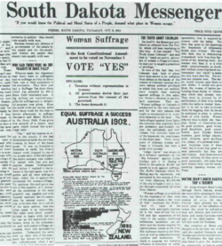 Front page of the South Dakota Messenger October 8, 1914