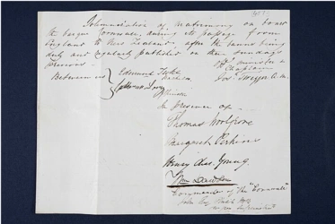 Document shows the banns of marriage of Abraham Standerin and Ann Lees