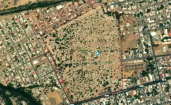 Satellite aerial view of the Jewish Cemetery at Coro