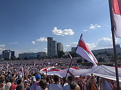 Image of protest actions in Minsk (Belarus)
