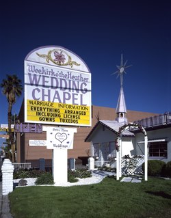 Founded in 1940, the Wee Kirk o'the Heather is the longest-running among dozens of marriage chapels in Las Vegas, Nevada