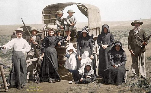 A Boer family during the Second Boer War (1899-1902)