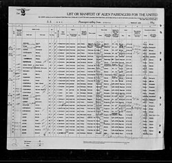 Ship Passenger List 1939