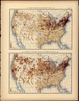 Map from the 1890 U.S. Census showing the distribution of Irish-born population in the United States. Darker areas had higher concentrations of Irish immigrants by 1890