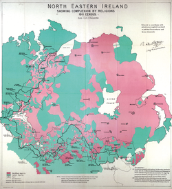 Scans of map included with the Irish Boundary Commission final report, 1925