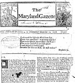 Maryland Gazette Dec 1728