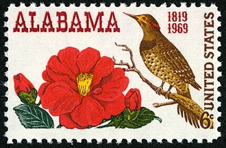 Alabama statehood 1969 US postage stamp