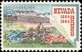Nevada statehood 1964 US postage stamp