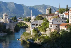 Old Bridge over Neretva River in Mostar, Bosnia and Herzegovina