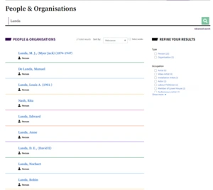 Search Results for "Landa" in People & Organisations