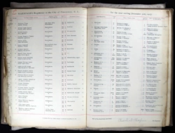 Marriage record of William O'Hara and Marion Thorpe. Providence, 1903