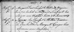 Baptism record of James "Duramboi" Davis