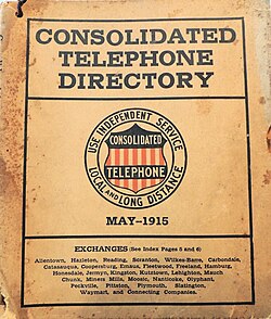 Consolidated Telephone Directory - Allentown PA