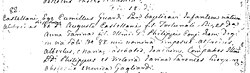 Baptism document from Italy