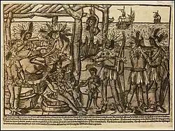1500s illustration of Native Americans by Johann Froschauer