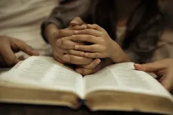 A child reading a bible