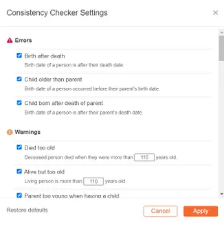 Setting up your choices for the Checker