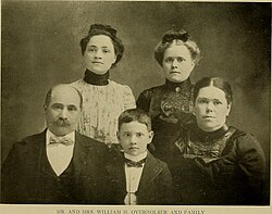 Photo of the Overholser family in the book "20th century history of Springfield, and Clark County, Ohio, and representative citizens".