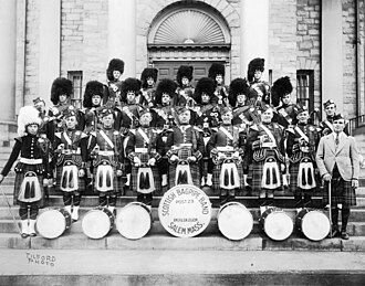 Scottish Bagpipe Band of American Legion Post 23 in Salem, Massachusetts