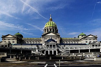 Pennsylvania State Capitol building in Harrisburg, PA