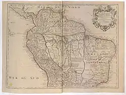 CARTE DE LA TERRE FERME DU PEROU, DU BRESIL ET DU PAYS DE S AMAZONES - Guillaume de L'Isle, 1703-1708